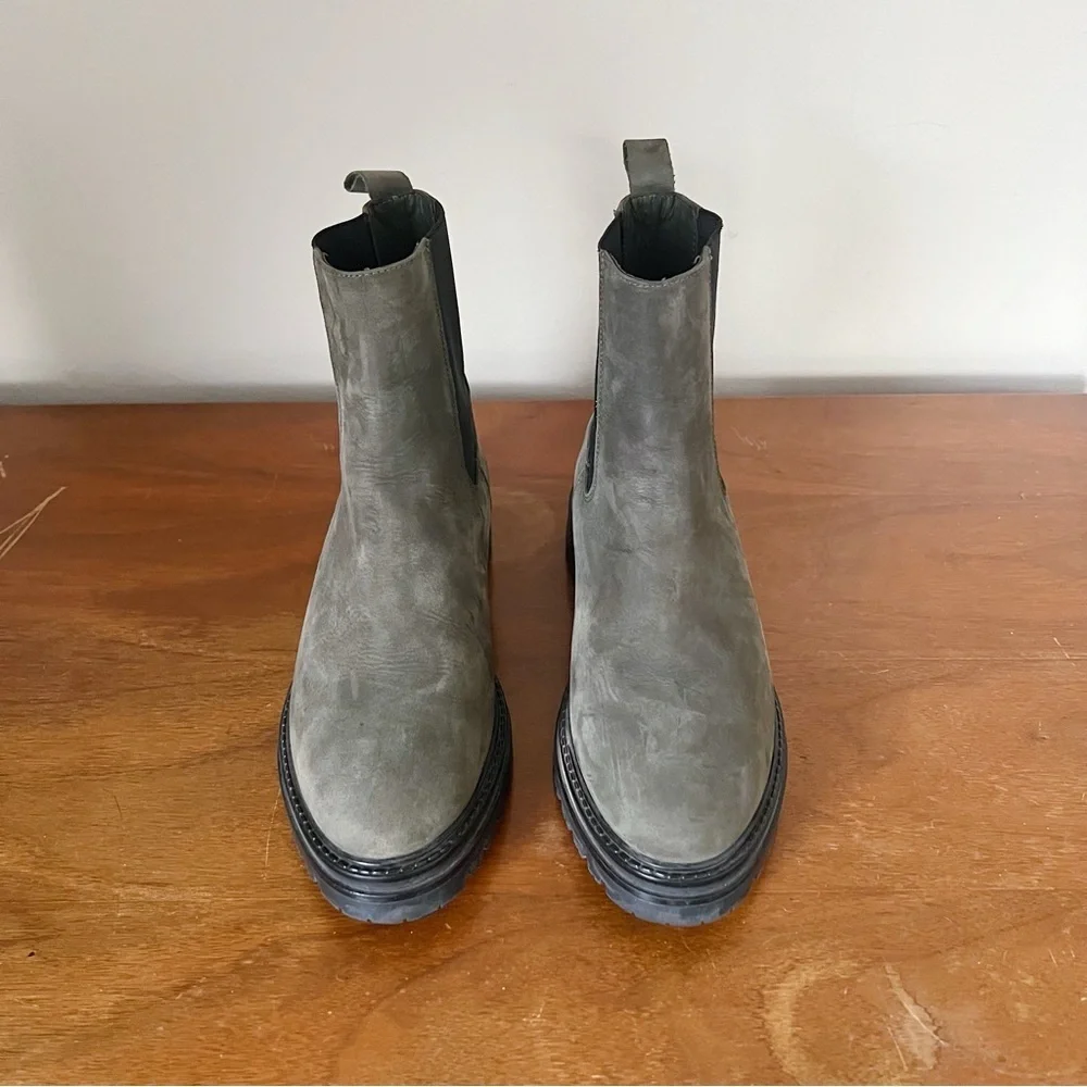 Jenni Kayne • Brooklyn Lug Boot chelsea ankle chunky Forest green